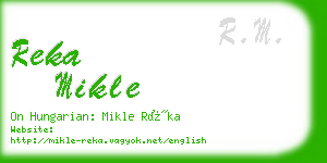 reka mikle business card